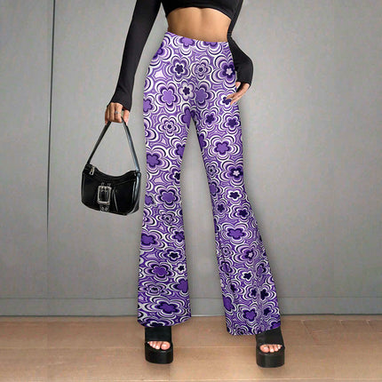 Floral Print Casual Jumpsuit Micro-elasticity