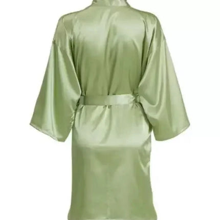 Custom Satin Wedding Bridesmaid Kimono Dressing Gown Bridesmaid Robes Soft Satin & Personalized Wedding/Bachelorette Party Robes