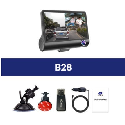1080P High-definition Three-record Driving Recorder