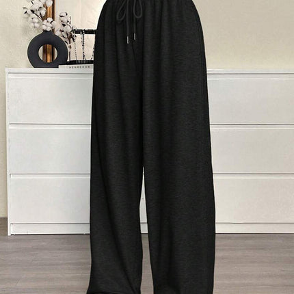 Solid Color Women's Clothes Casual Pants Loose Commuter Trousers