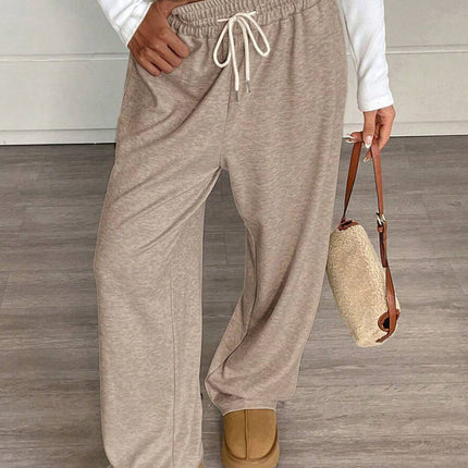 Solid Color Women's Clothes Casual Pants Loose Commuter Trousers