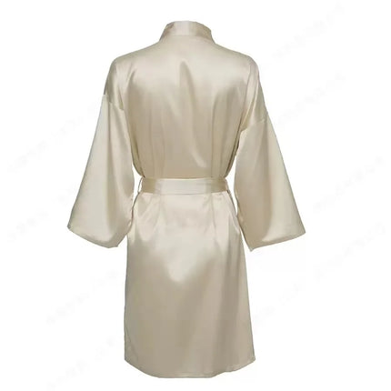 Custom Satin Wedding Bridesmaid Kimono Dressing Gown Bridesmaid Robes Soft Satin & Personalized Wedding/Bachelorette Party Robes