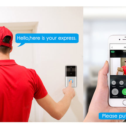 Marlboze 720P WIFI Visual Doorbell Wireless Intercom Doorbell PIR Motion Detection Night View SD card Video Smart Doorbell Ring