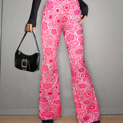 Floral Print Casual Jumpsuit Micro-elasticity