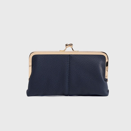 Simple Fashion Retro Folding Clip Bag Long Women's Handbag