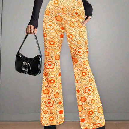 Floral Print Casual Jumpsuit Micro-elasticity