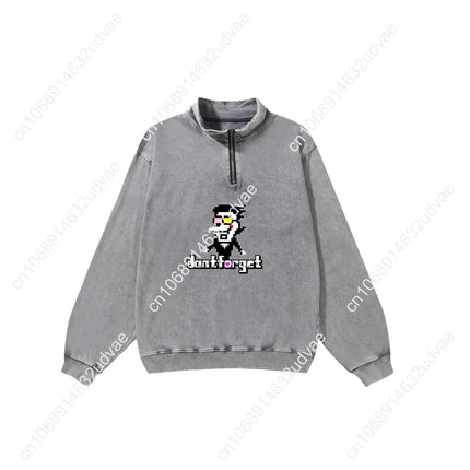 Deltarune Spamton Undertale Retro Sweatshirt Man Woman Teenager Vintage Pullover Half Zipper Sweat Shirt Custom Sleeved Tshirt