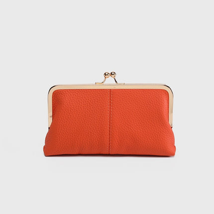 Simple Fashion Retro Folding Clip Bag Long Women's Handbag