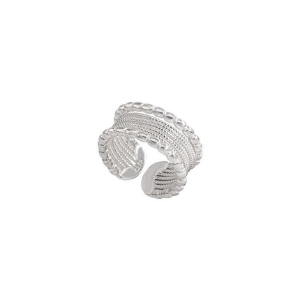Light Luxury Woven Twisted Multilayer Niche Design Opening Adjustable Ring