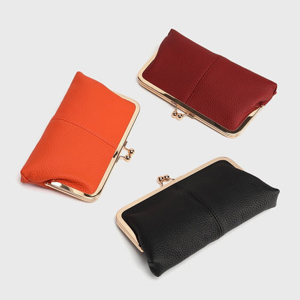 Simple Fashion Retro Folding Clip Bag Long Women's Handbag