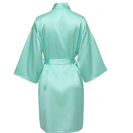 Custom Satin Wedding Bridesmaid Kimono Dressing Gown Bridesmaid Robes Soft Satin & Personalized Wedding/Bachelorette Party Robes