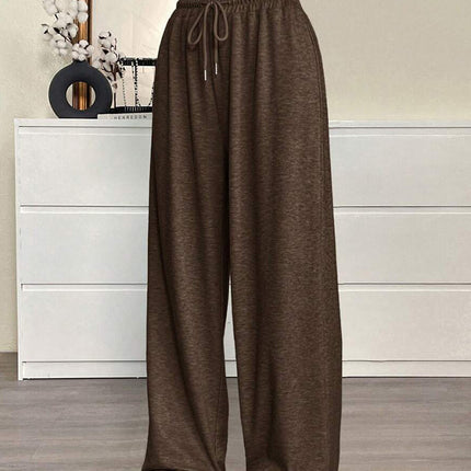 Solid Color Women's Clothes Casual Pants Loose Commuter Trousers