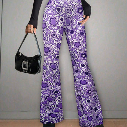 Floral Print Casual Jumpsuit Micro-elasticity