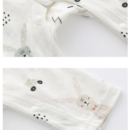 Light And Soft Bamboo Fiber Baby Jumpsuit Floral Animal Cute Print Spring Autumn Newborn Clothes Unisex Long Sleeve Baby Rompers For Boys Girls
