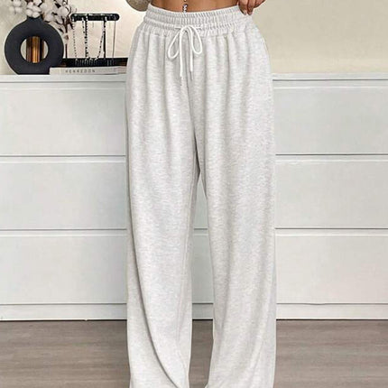 Solid Color Women's Clothes Casual Pants Loose Commuter Trousers