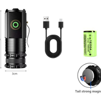 Small Flashlight Strong Super Bright Portable Rechargeable