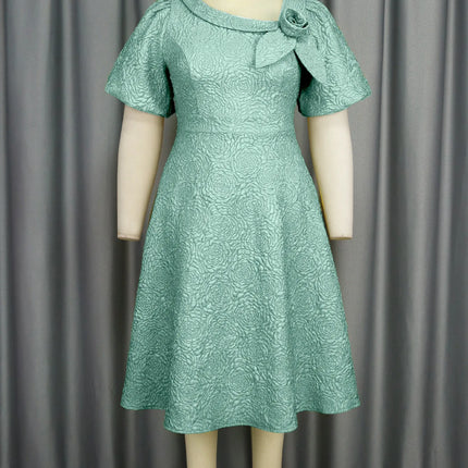 Spring Summer plus Size Jacquard Dress A-Line Fashion Party Banquet Temperament 2025 New Arrivals