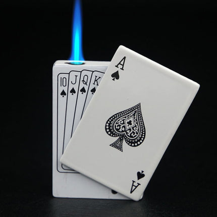 Poker Card Metal Windproof Straight Forward Creative Personalized Lighter