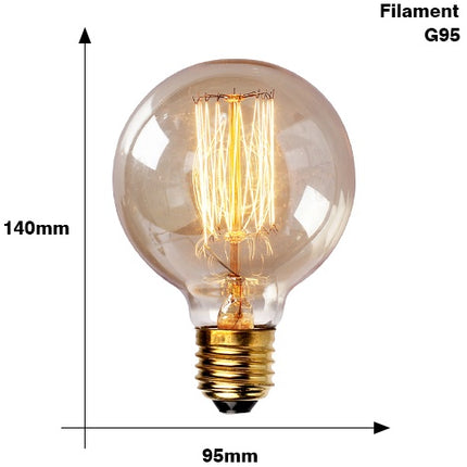 Edison Bulb E27 220V 40W ST64 A19 T45 G80 G95 G125 Incandescent filament bulb lighting Retro Edison Light Bulb