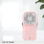 Pink / Power bank electric fan