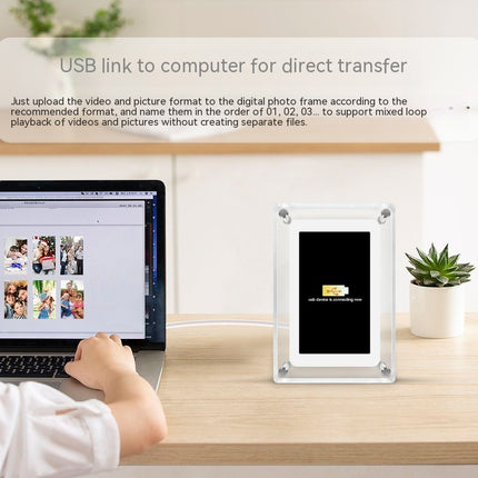 5-inch Transparent Fashion Digital Electronic Photo Album Video Advisement Player Business Gift Photo Frame