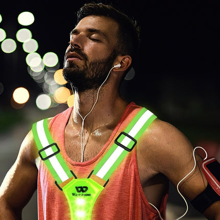 Outdoor Night Run Reflective Vest Riding Warning Light