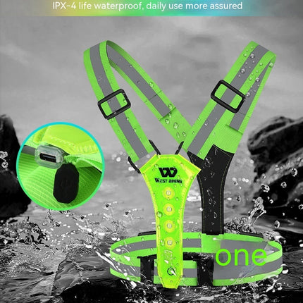 Outdoor Night Run Reflective Vest Riding Warning Light