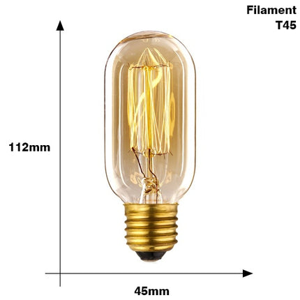 Edison Bulb E27 220V 40W ST64 A19 T45 G80 G95 G125 Incandescent filament bulb lighting Retro Edison Light Bulb