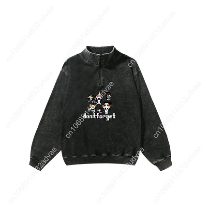 Deltarune Spamton Undertale Retro Sweatshirt Man Woman Teenager Vintage Pullover Half Zipper Sweat Shirt Custom Sleeved Tshirt