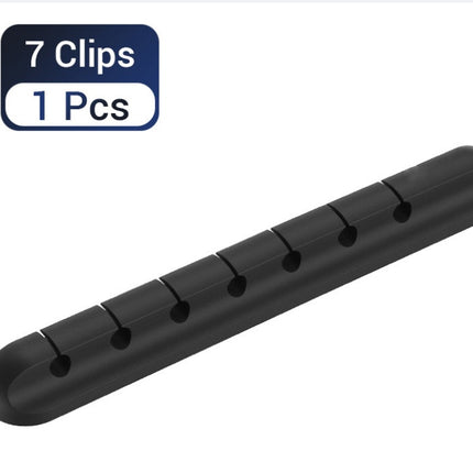 Silicone USB Cable Winder Desktop Cable Organizer Management Multipurpose Clips Cables Protector For Wired Headphones