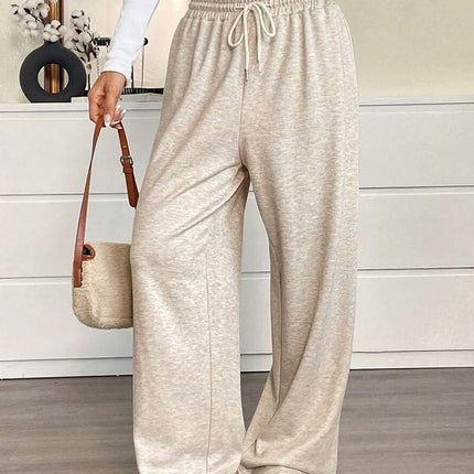 Solid Color Women's Clothes Casual Pants Loose Commuter Trousers