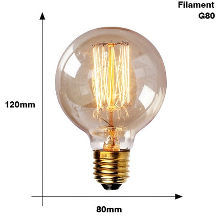 Edison Bulb E27 220V 40W ST64 A19 T45 G80 G95 G125 Incandescent filament bulb lighting Retro Edison Light Bulb