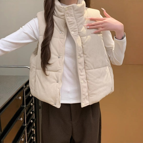 Vest Women's Short Loose Cotton-padded Thick Fashion Coat