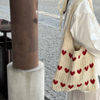 Heart Knitted Beige / 37X30X2CM