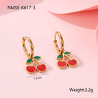 Cherry earrings / 18K