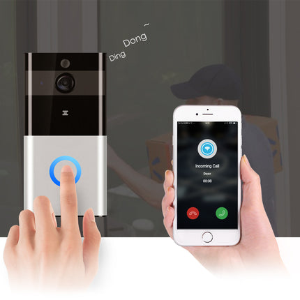 Marlboze 720P WIFI Visual Doorbell Wireless Intercom Doorbell PIR Motion Detection Night View SD card Video Smart Doorbell Ring