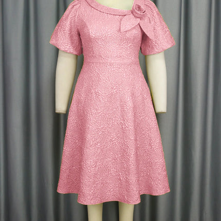 Spring Summer plus Size Jacquard Dress A-Line Fashion Party Banquet Temperament 2025 New Arrivals