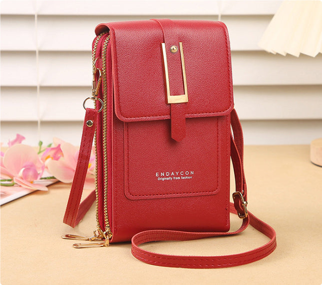 Women's Crossbody Shoulder Bag Transparent Multifunctional Touch Screen Phone Bag