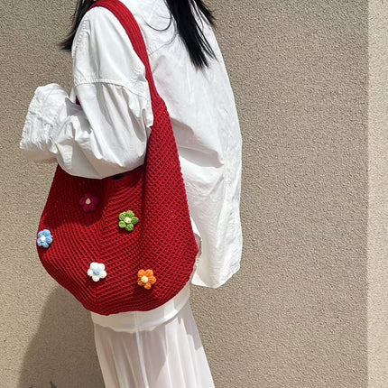 Hand-woven Hollow Shoulder Support Extra Large Bag