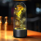 Black Base Gold Flower