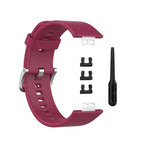 Wine red / Strap x Silver Stainless Steel