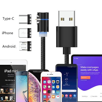 Magnetic Cable LED Magnet Charger Cable USB Cable & USB Type-C USB C