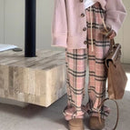 Pink Plaid Pants / S