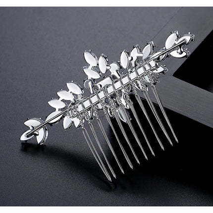 S925 Pure Silver Moissanite Fashionable New Bride Hair Comb Light Luxury Headwear