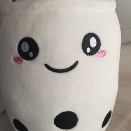 Cute Fruit Drink Plush Stuffed Soft Strawberry Milk Tea Plush Boba Tea Cup Toy Bubble Tea Pillow Cushion Kids Gift