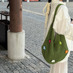 Small Flower Bag Green / 37X30X2CM