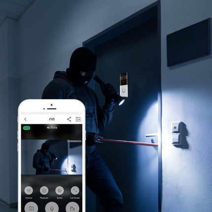 Marlboze 720P WIFI Visual Doorbell Wireless Intercom Doorbell PIR Motion Detection Night View SD card Video Smart Doorbell Ring