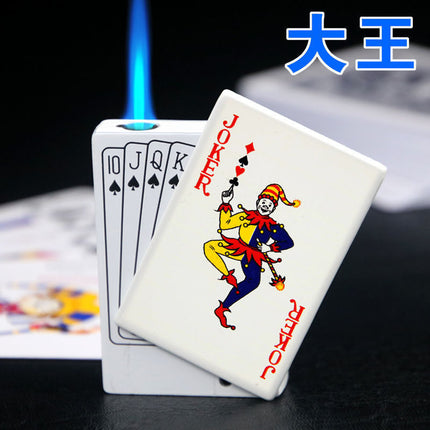 Poker Card Metal Windproof Straight Forward Creative Personalized Lighter