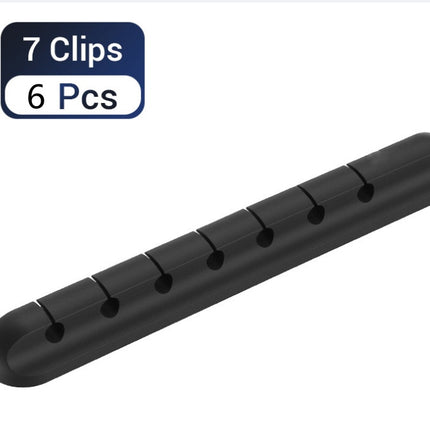 Silicone USB Cable Winder Desktop Cable Organizer Management Multipurpose Clips Cables Protector For Wired Headphones