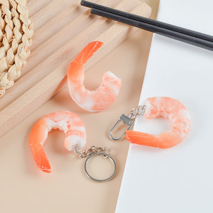Simulation Seafood Shrimp Keychain Creative Personality Bag Pendant